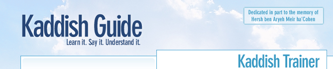 Kaddish Guide - Learn it. Say it. Understand it.